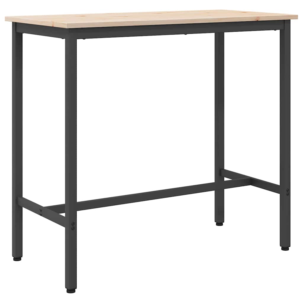bord Naturfarvet 100 x 50 x 91 cm Ingeniørtræ og stål