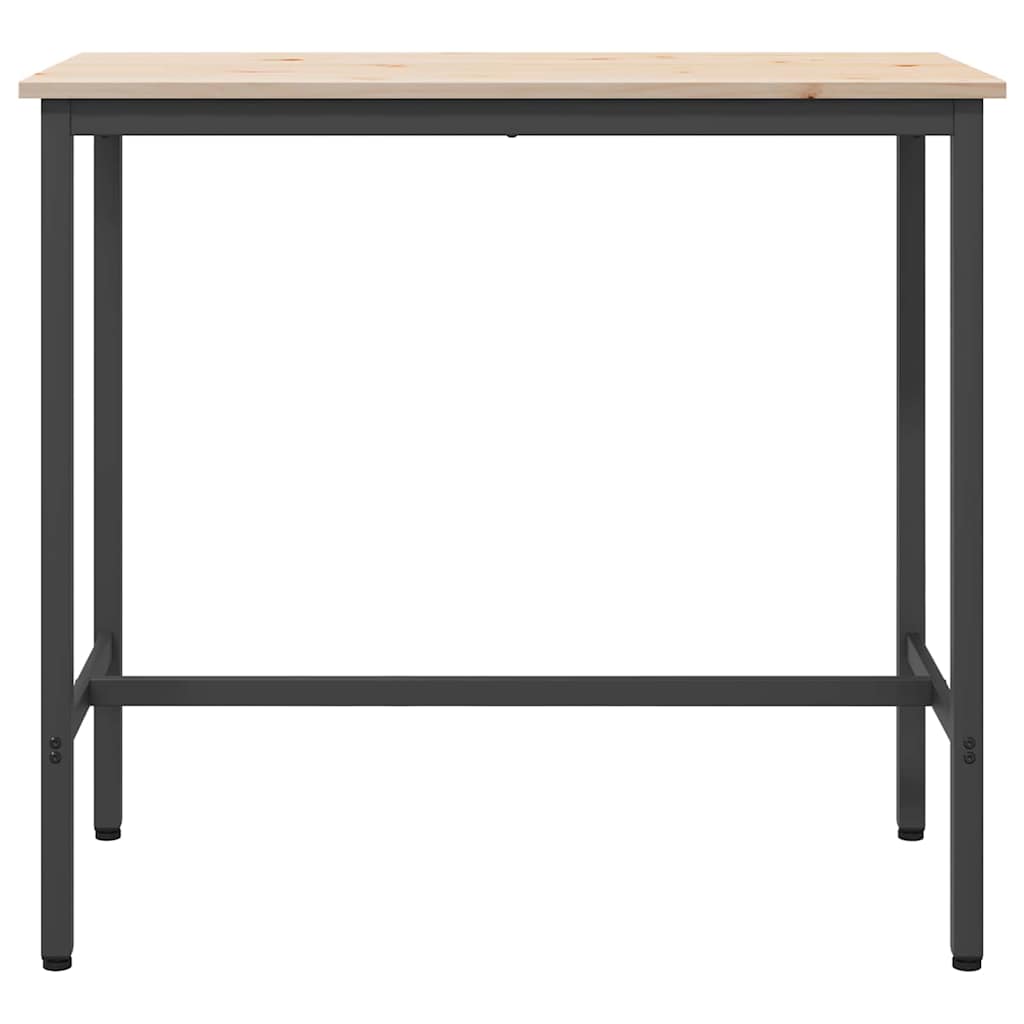 bord Naturfarvet 100 x 50 x 91 cm Ingeniørtræ og stål
