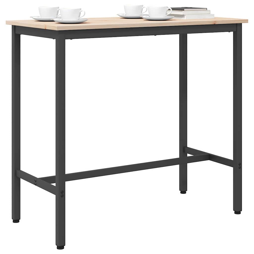 bord Naturfarvet 100 x 50 x 91 cm Ingeniørtræ og stål