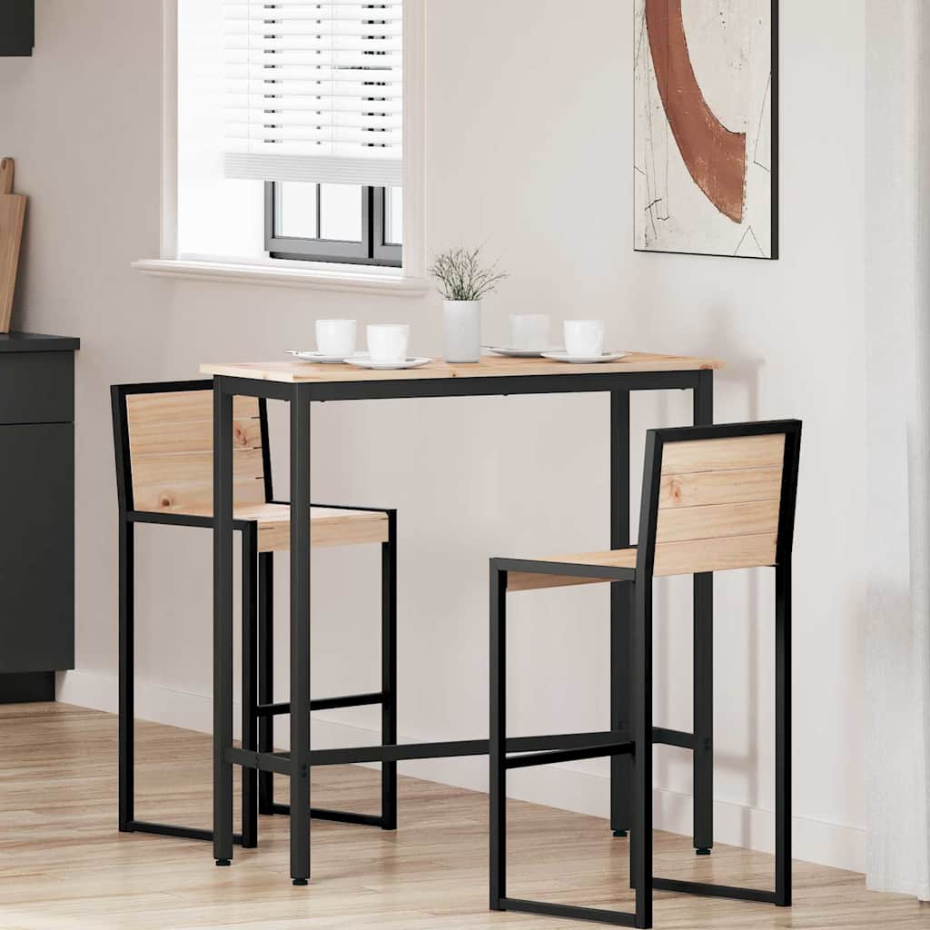 bord Naturfarvet 100 x 40 x 101 cm Ingeniørtræ og stål