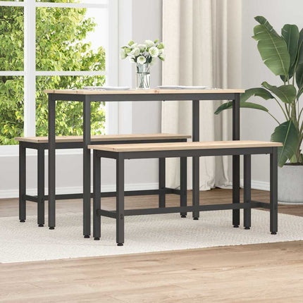 Spisebænke 100 x 32,5 x 49 cm 2 stk. Massivt fyrretræ
