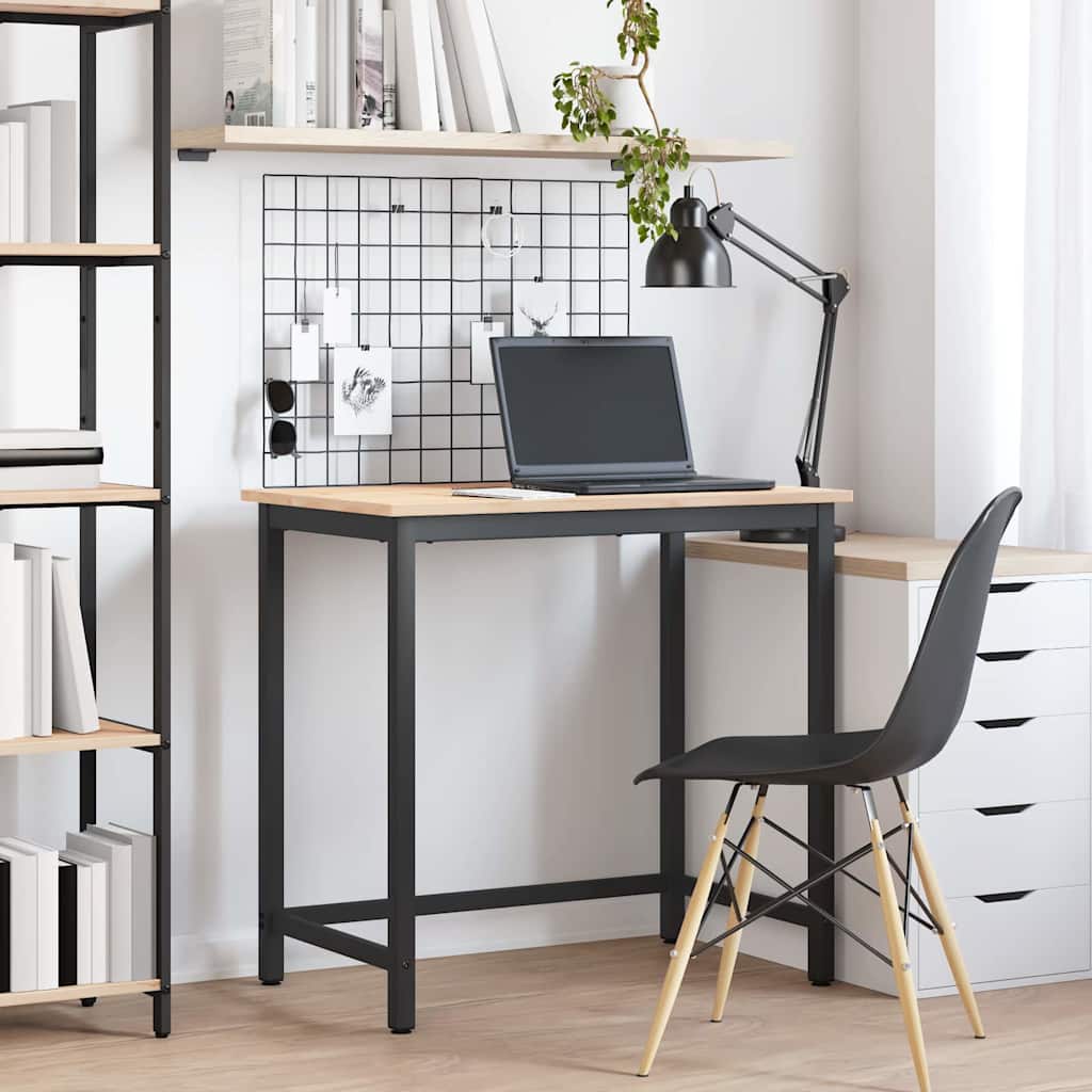 bord Naturfarvet 80 x 50 x 77 cm Ingeniørtræ og stål