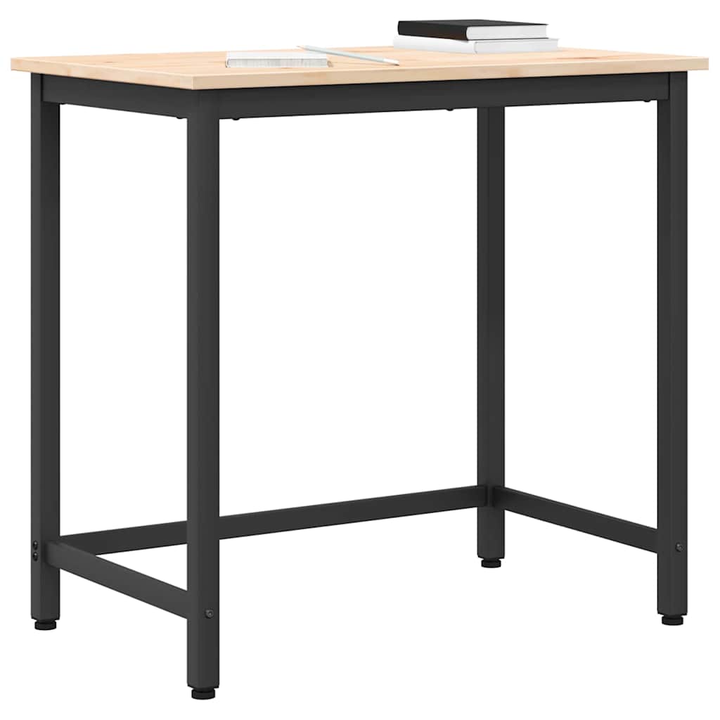 bord Naturfarvet 80 x 50 x 77 cm Ingeniørtræ og stål