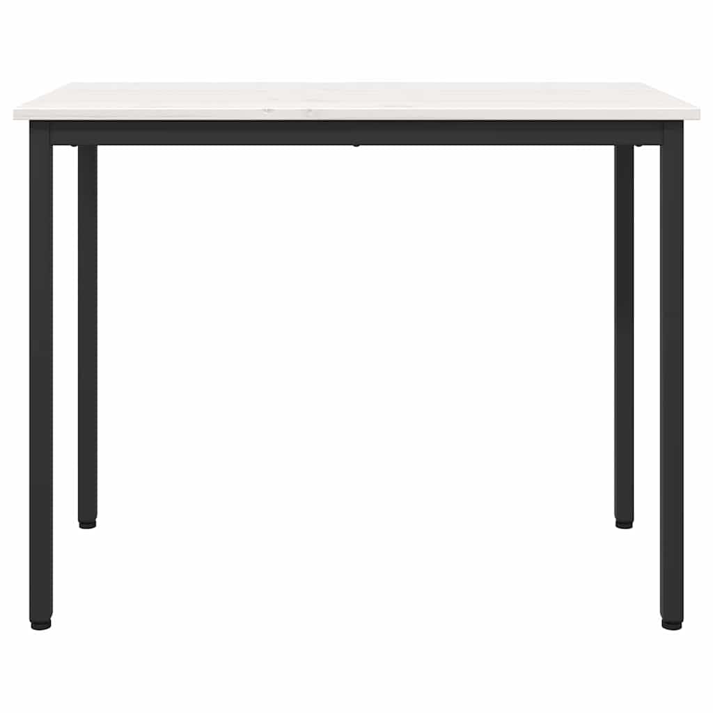 bord Hvid 100 x 50 x 77 cm Ingeniørtræ og stål
