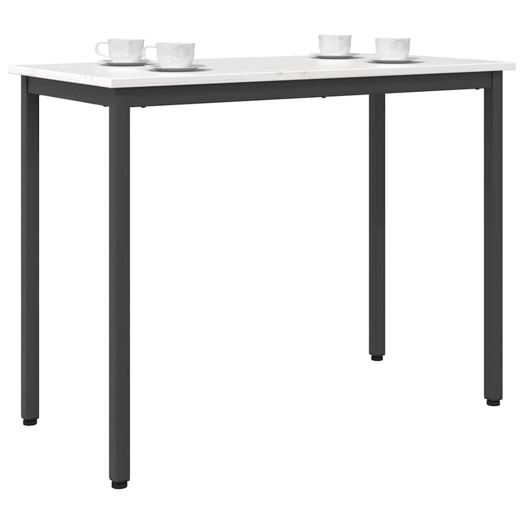 bord Hvid 100 x 50 x 77 cm Ingeniørtræ og stål