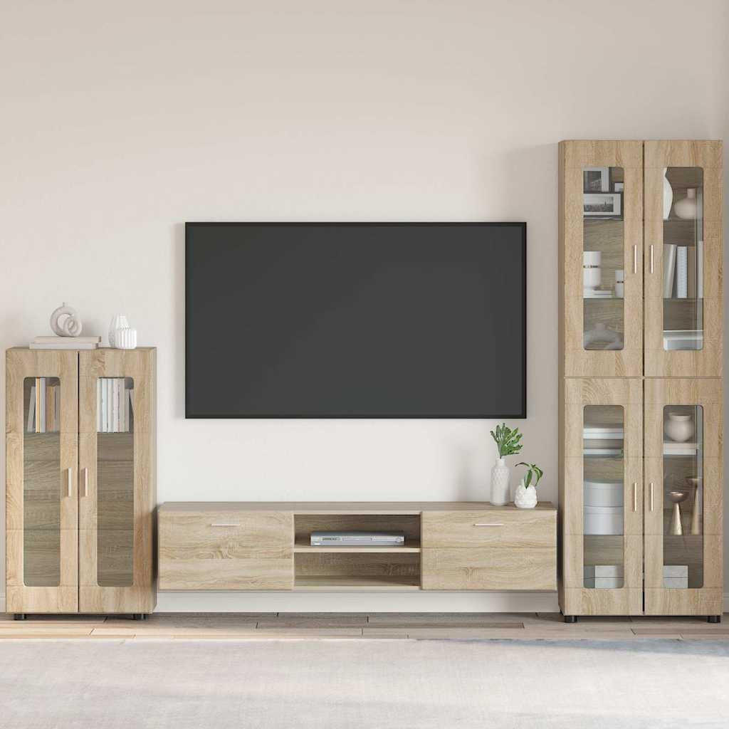Sideboard FLORIN Sonoma eg 55,5 x 29 x 100 cm Konstrueret træ