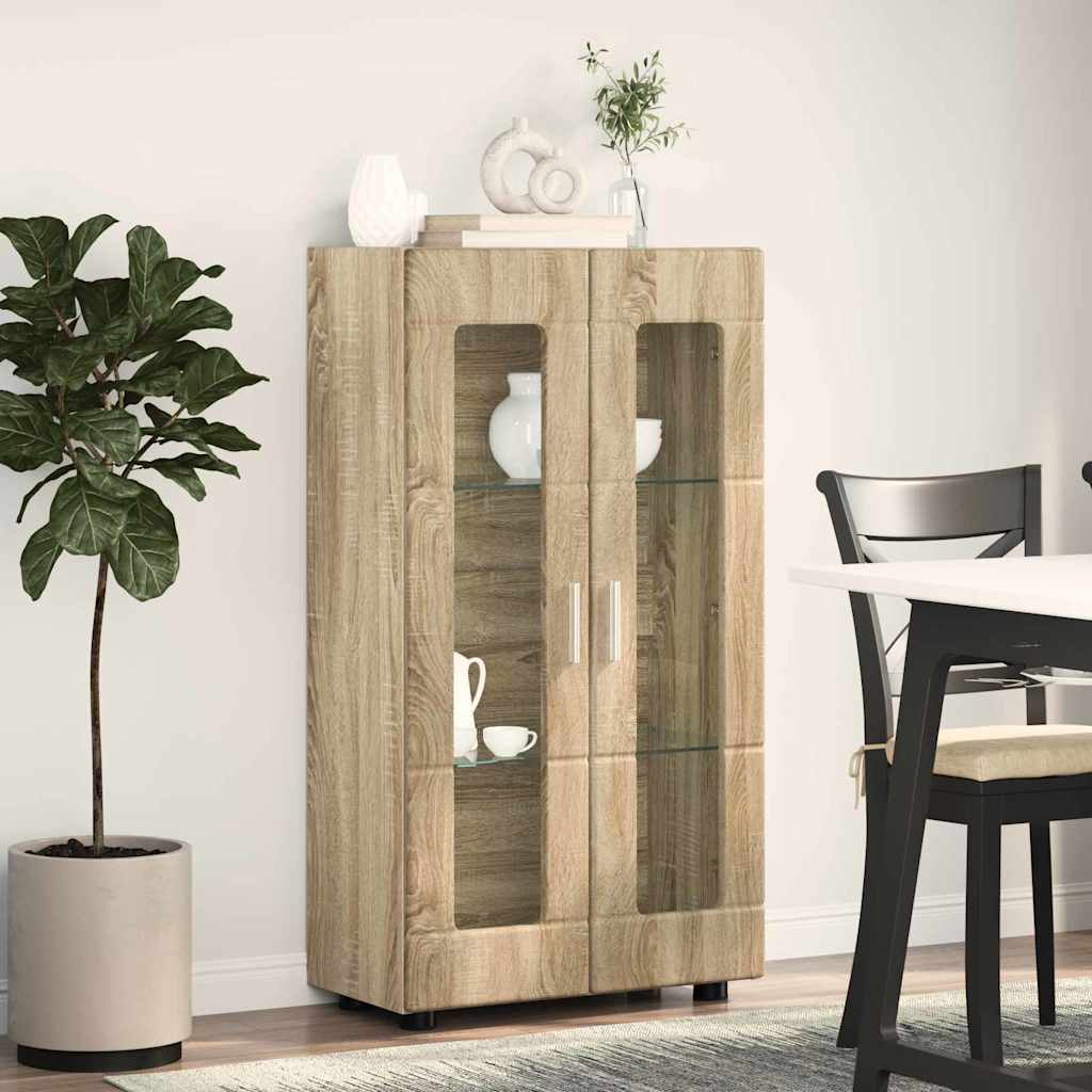 Sideboard FLORIN Sonoma eg 55,5 x 29 x 100 cm Konstrueret træ
