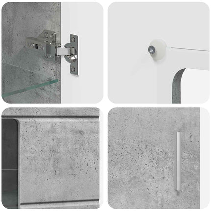 Sideboard FLORIN Beton Grå 55,5 x 29 x 100 cm Konstrueret træ