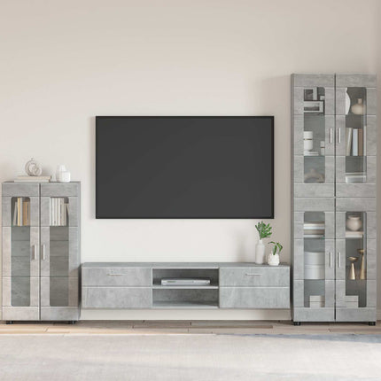 Sideboard FLORIN Beton Grå 55,5 x 29 x 100 cm Konstrueret træ