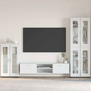 Sideboard med hylde FLORIN Høj gloss hvid 55,5 x 29 x 100 cm