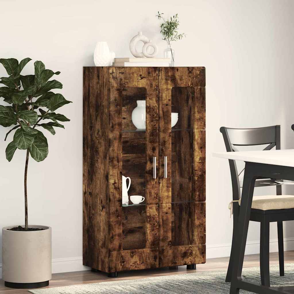 Sideboard FLORIN Røget eg 55,5 x 29 x 100 cm Konstrueret træ