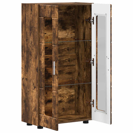 Sideboard FLORIN 55,5 x 29 x 100 cm Røget eg Konstrueret træ