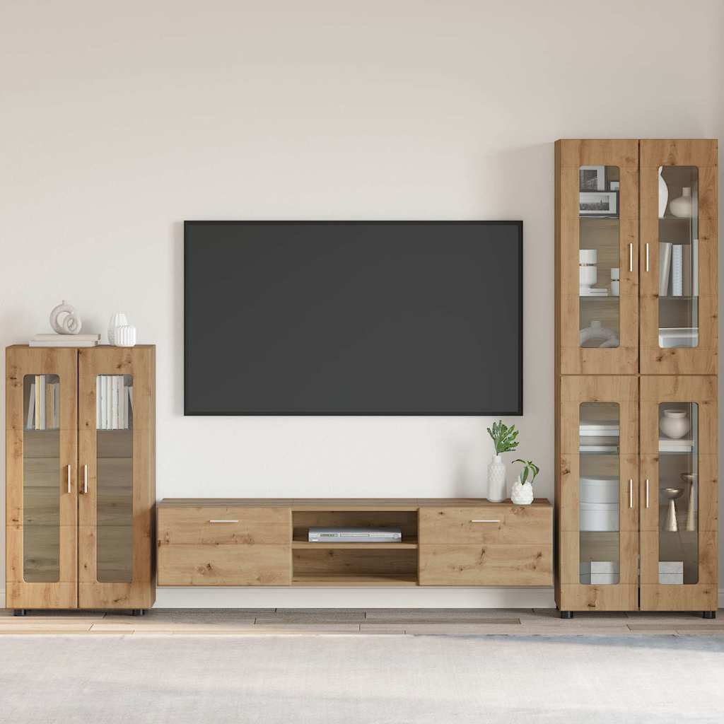 Sideboard med hylde FLORIN Artisan Egetræ 55,5 x 29 x 100 cm