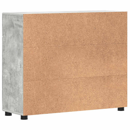 Træskab Beton Grå 88,5 x 30,5 x 73 cm Konstrueret træ