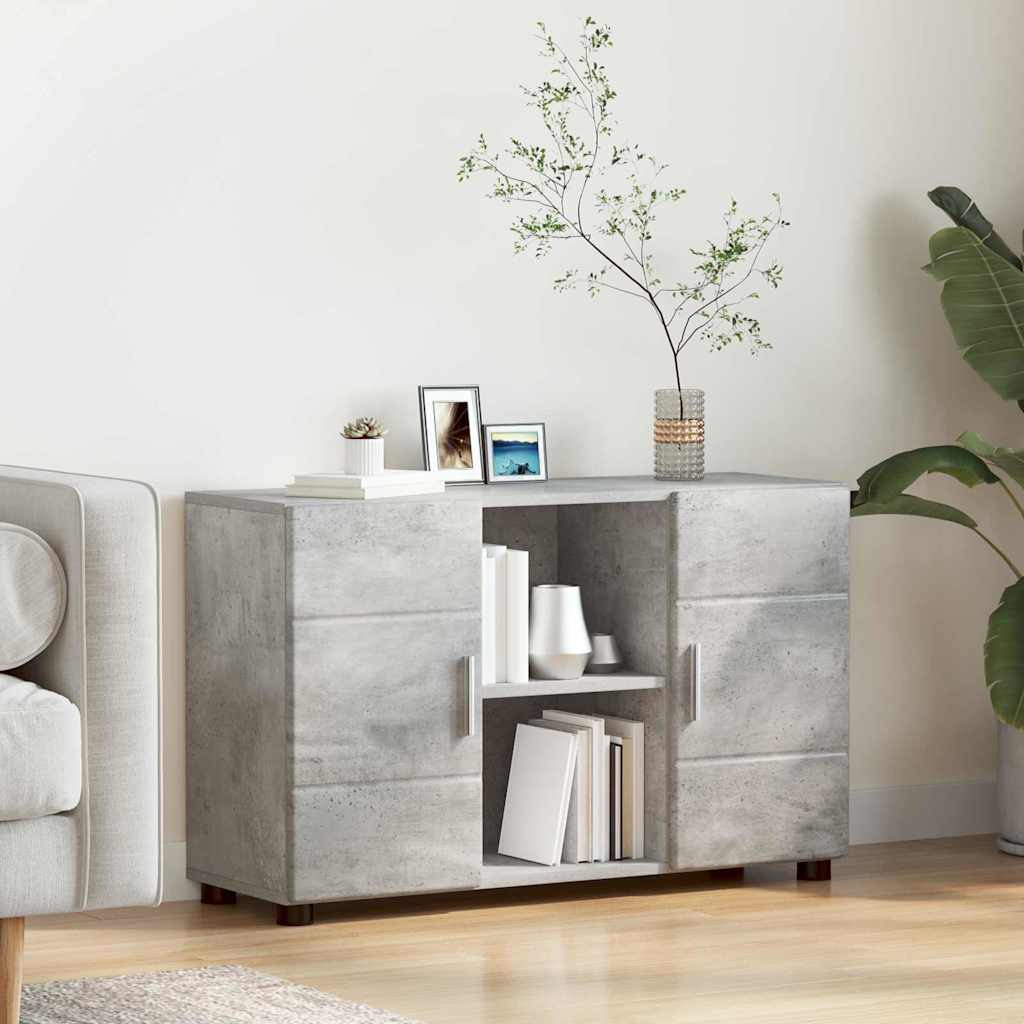 Sideboard med hylde FLORIN Beton Grå 88,5 x 30,5 x 55,5 cm