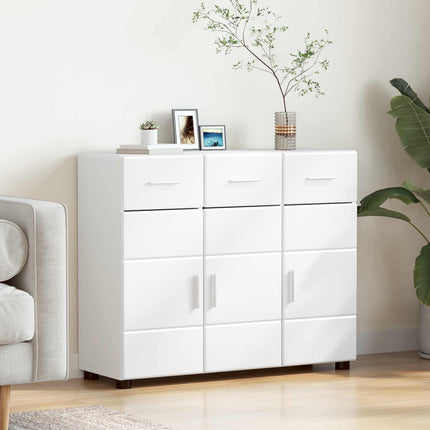 Sideboard FLORIN 88,5 x 30,5 x 73 cm Hvid Konstrueret træ