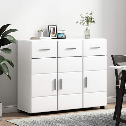 Sideboard FLORIN 88,5 x 30,5 x 73 cm Hvid Konstrueret træ