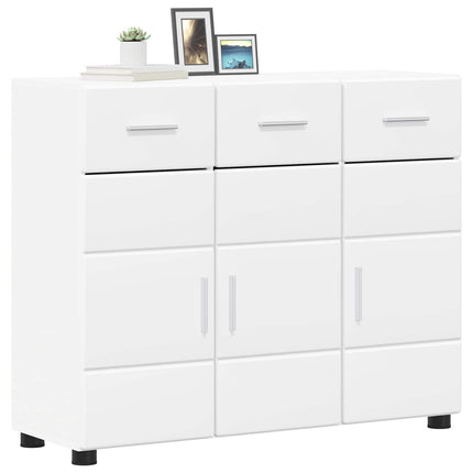 Sideboard FLORIN 88,5 x 30,5 x 73 cm Hvid Konstrueret træ