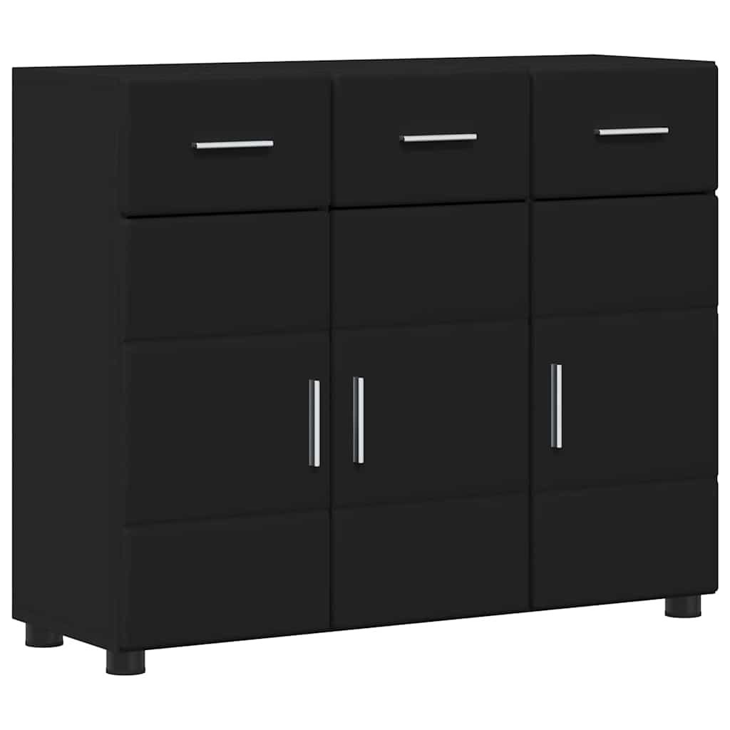 Sideboard FLORIN Sort 88,5 x 30,5 x 73 cm Konstrueret træ