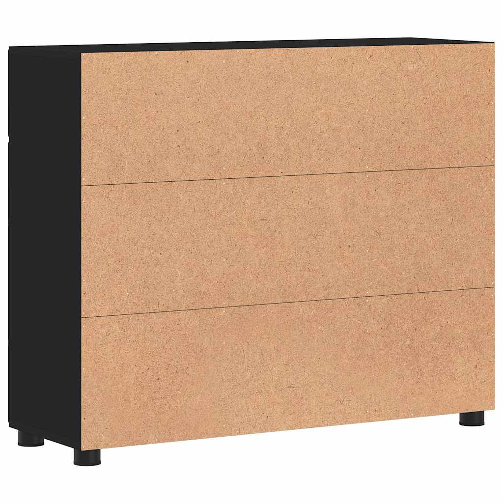 Sideboard FLORIN Sort 88,5 x 30,5 x 73 cm Konstrueret træ