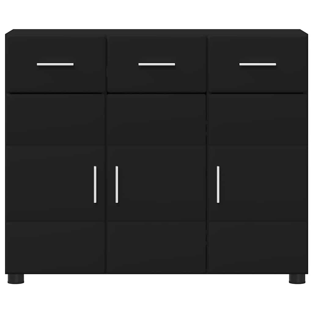 Sideboard FLORIN Sort 88,5 x 30,5 x 73 cm Konstrueret træ