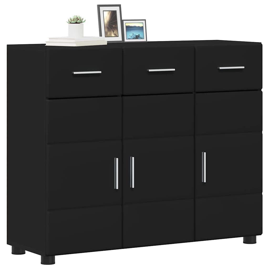 Sideboard FLORIN Sort 88,5 x 30,5 x 73 cm Konstrueret træ