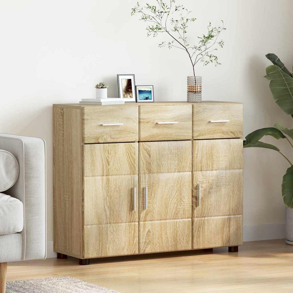 Sideboard FLORIN Sonoma eg 88,5 x 30,5 x 73 cm Konstrueret træ