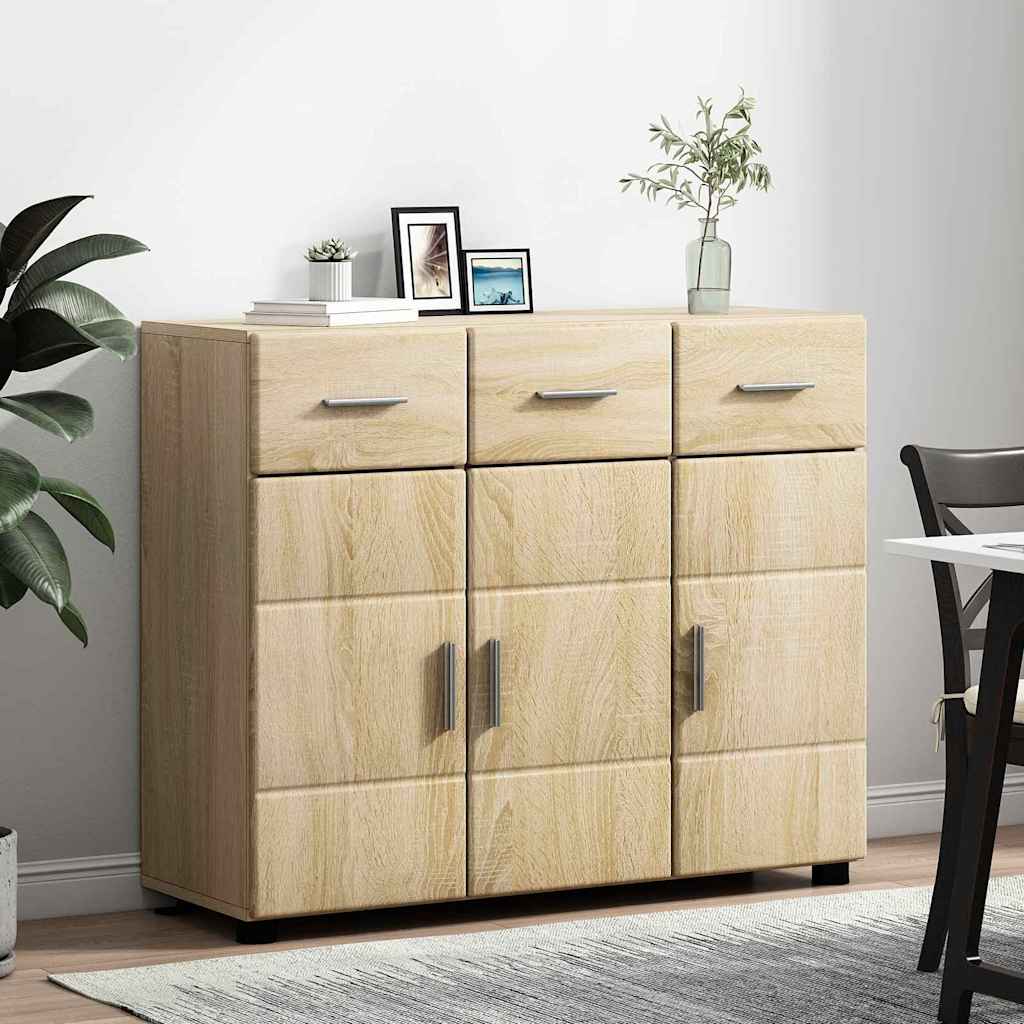 Sideboard FLORIN Sonoma eg 88,5 x 30,5 x 73 cm Konstrueret træ