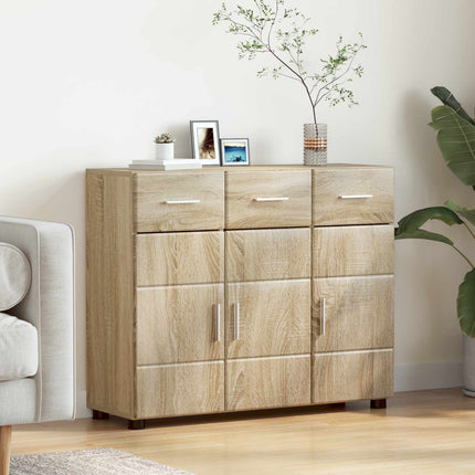Sideboard FLORIN 88,5 x 30,5 x 73 cm Sonoma eg Konstrueret træ