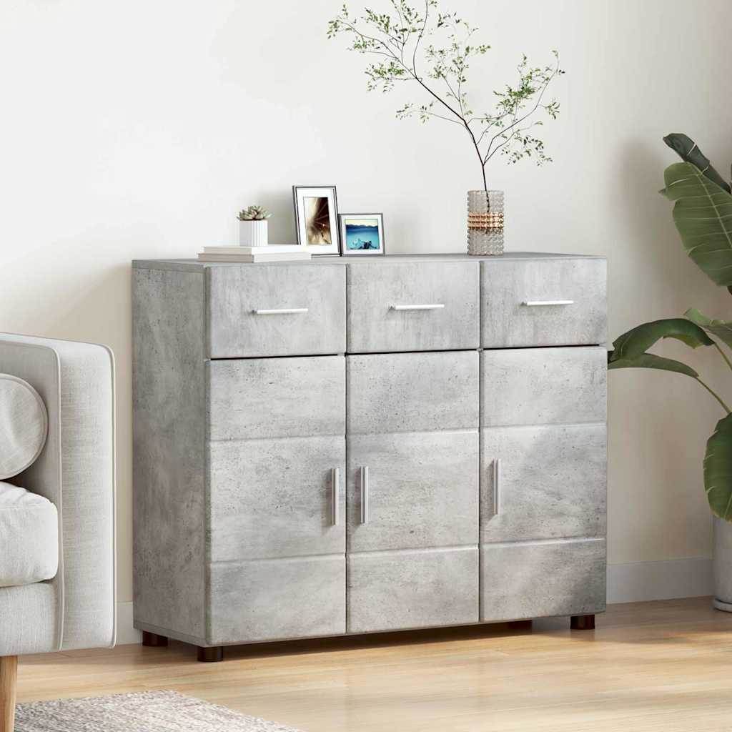 Sideboard FLORIN Beton Grå 88,5 x 30,5 x 73 cm Konstrueret træ