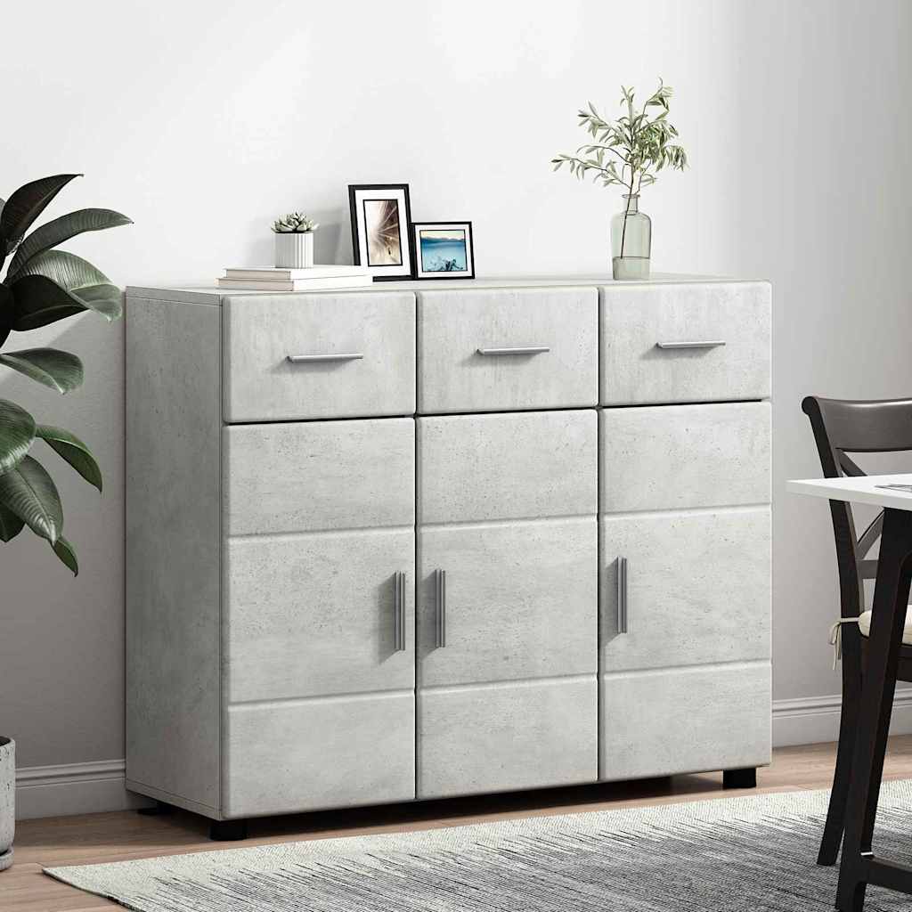 Sideboard FLORIN Beton Grå 88,5 x 30,5 x 73 cm Konstrueret træ
