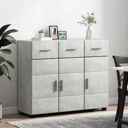 Sideboard FLORIN 88,5 x 30,5 x 73 cm Beton Grå Konstrueret træ