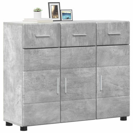 Sideboard FLORIN 88,5 x 30,5 x 73 cm Beton Grå Konstrueret træ