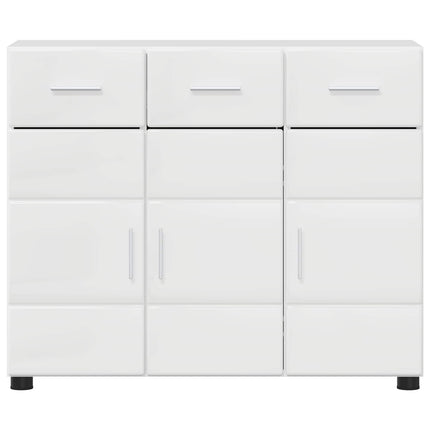 Sideboard FLORIN 88,5 x 30,5 x 73 cm Høj gloss hvid