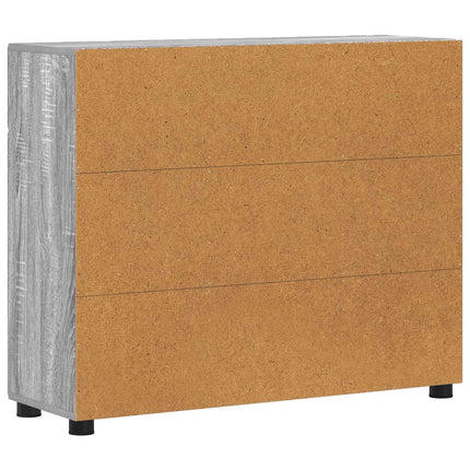 Sideboard FLORIN Grå Sonoma 88,5 x 30,5 x 73 cm Konstrueret træ