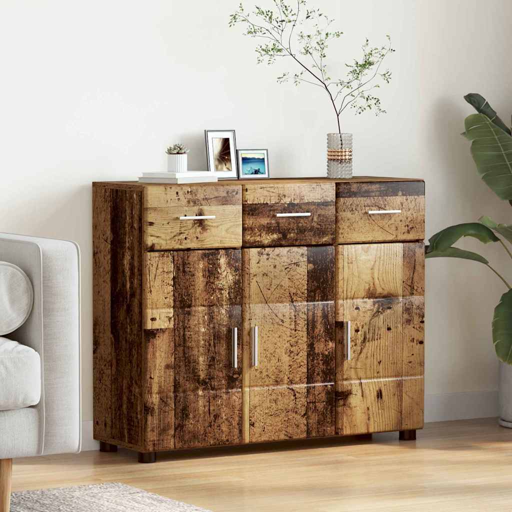 Sideboard med hylde FLORIN Gammelt træ 88,5 x 30,5 x 73 cm