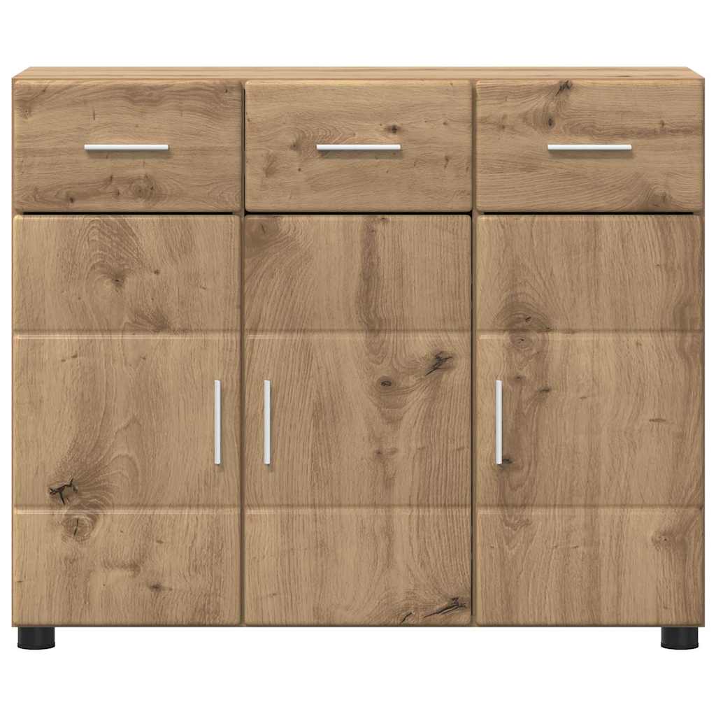 Sideboard med hylde FLORIN Artisan Egetræ 88,5 x 30,5 x 73 cm