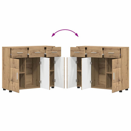 Sideboard FLORIN 88,5 x 30,5 x 73 cm Artisan Egetræ
