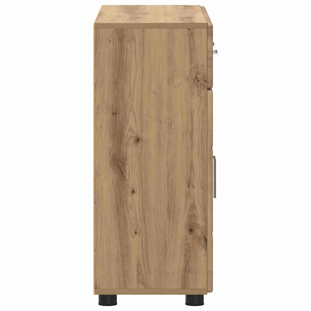 Sideboard med hylde FLORIN Artisan Egetræ 88,5 x 30,5 x 73 cm