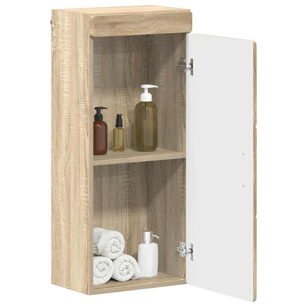 Badeværelsesvægskab med hylde TULUM Sonoma eg 37 x 24,5 x 86 cm
