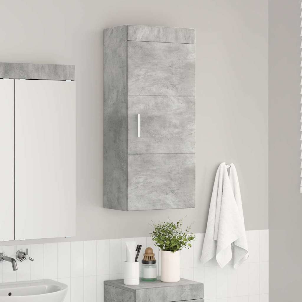 Badeværelsesvægskab med hylde TULUM Beton Grå 37 x 24,5 x 86 cm
