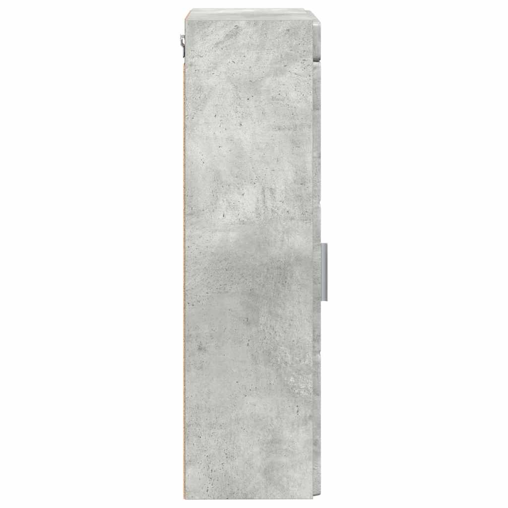 Badeværelsesvægskab med hylde TULUM Beton Grå 37 x 24,5 x 86 cm