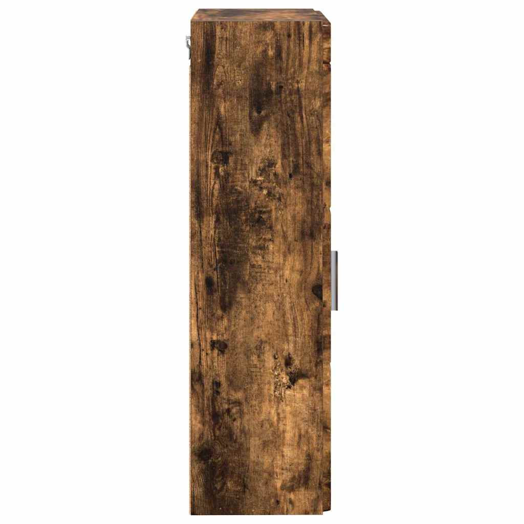 Badeværelsesvægskab med hylde TULUM Røget eg 37 x 24,5 x 86 cm