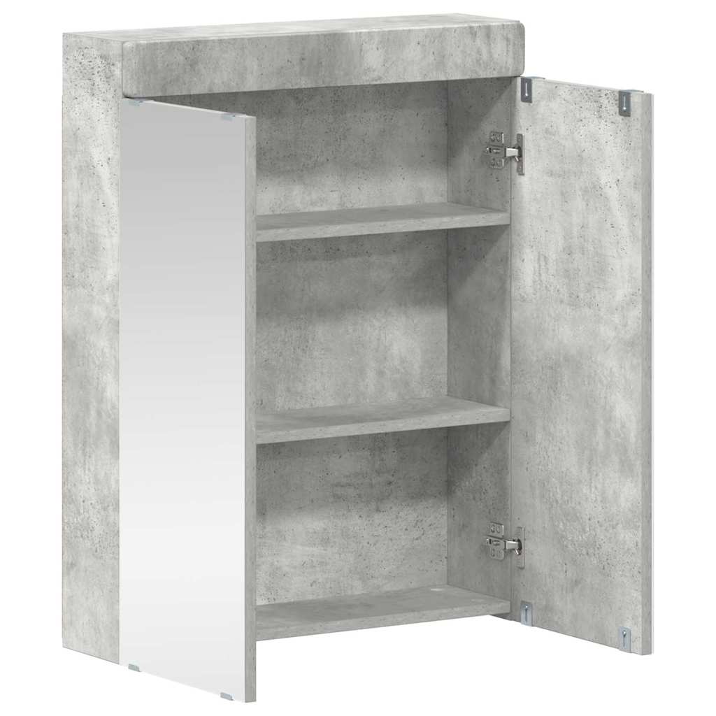 Badeværelsesspejlskab med dør TULUM Beton Grå 60 x 16,5 x 78 cm