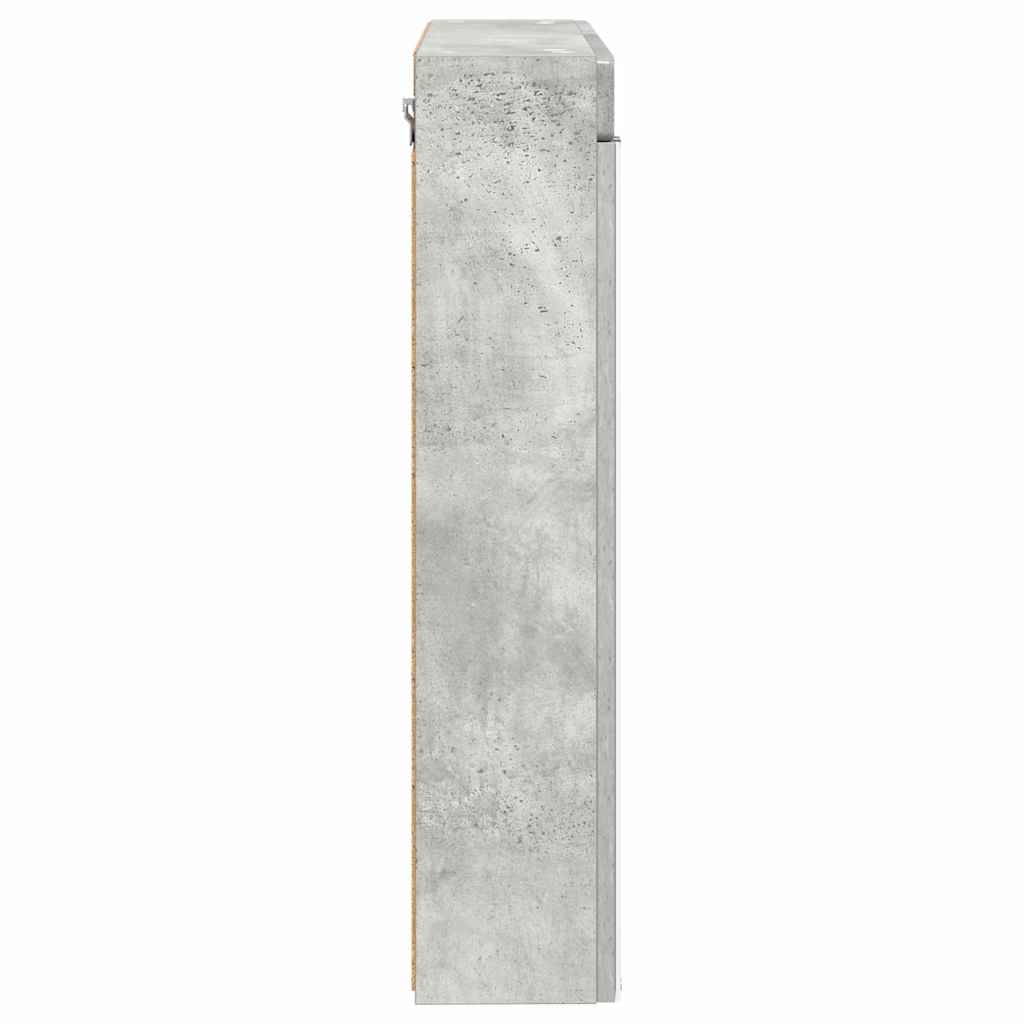 Badeværelsesspejlskab med dør TULUM Beton Grå 60 x 16,5 x 78 cm