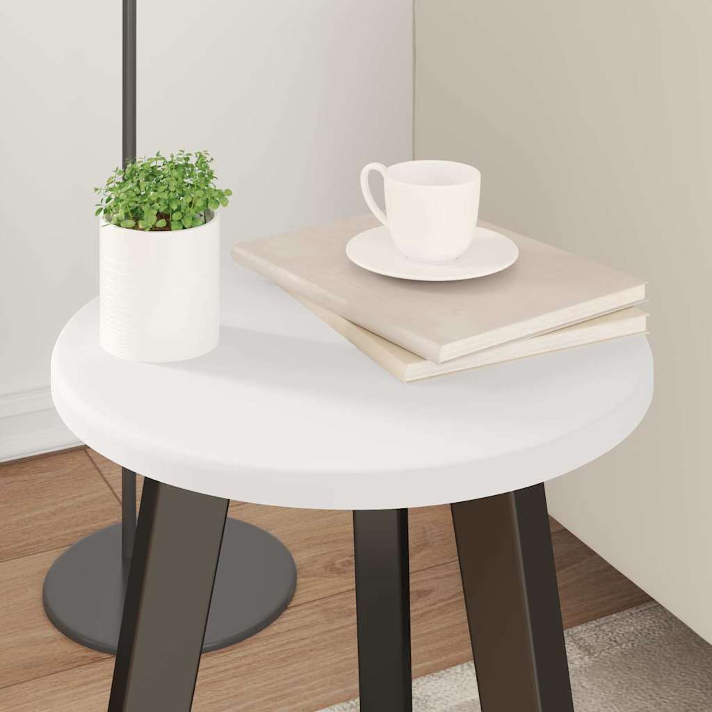 Bordplade Hvid Ø 30 x 1,5 cm Konstrueret træ