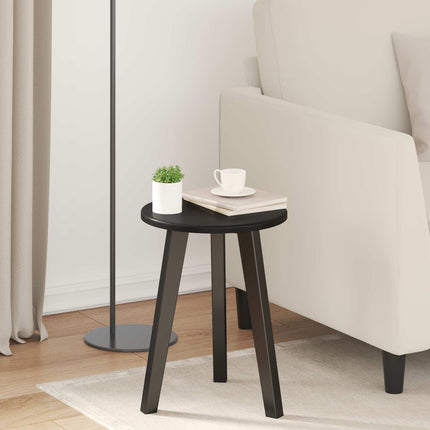 Bordplade Ø 30 x 1,5 cm Rund Konstrueret træ Sort