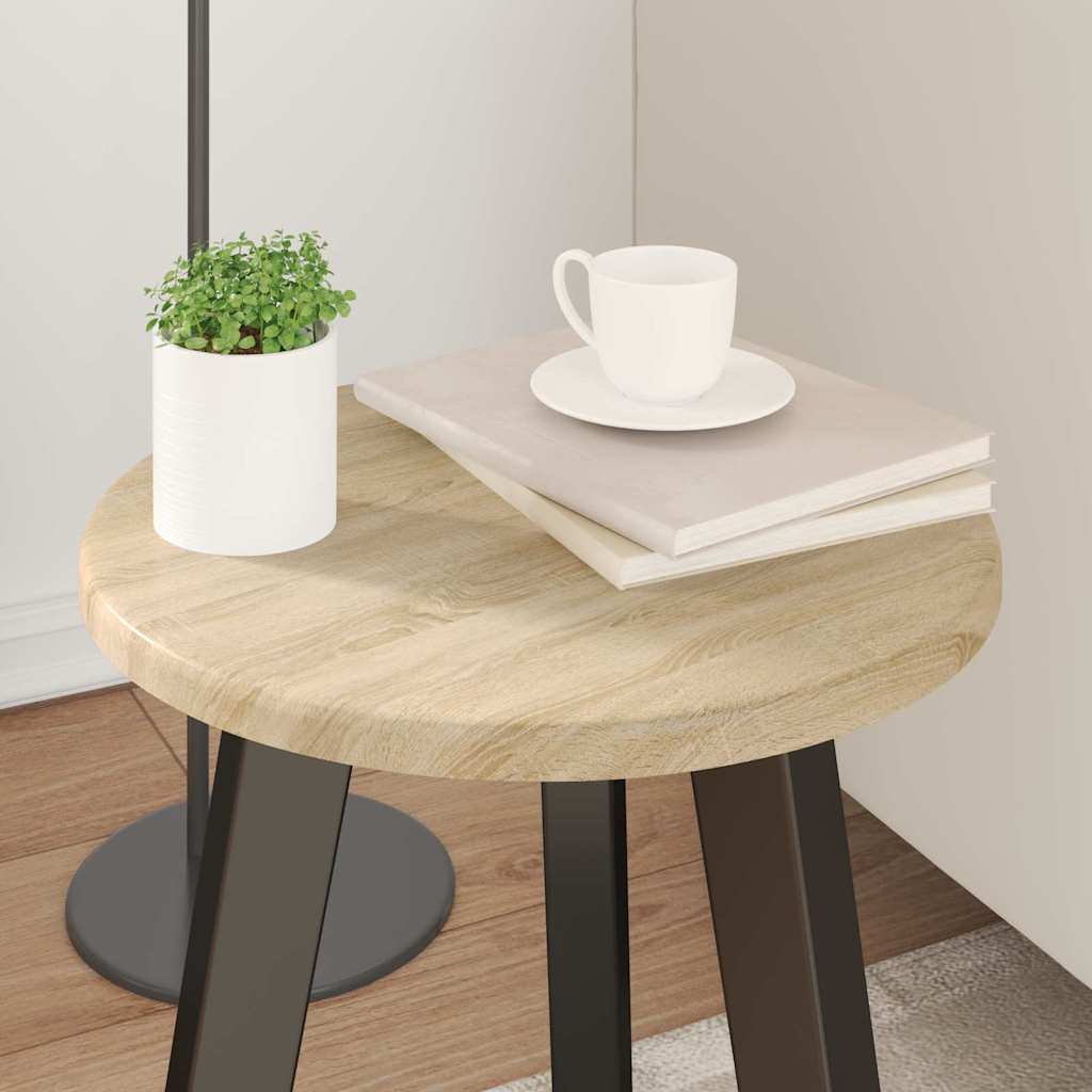 Bordplade Sonoma-eg Ø 30 x 1,5 cm Konstrueret træ