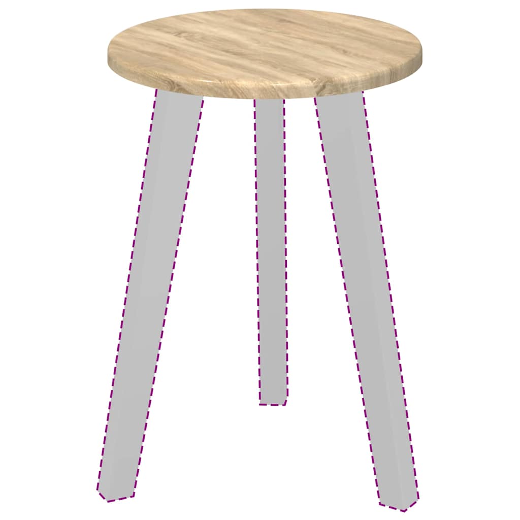 Bordplade Sonoma-eg Ø 30 x 1,5 cm Konstrueret træ
