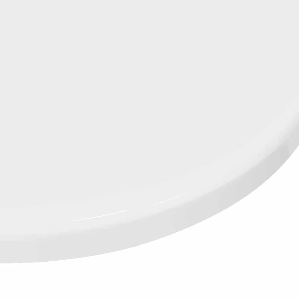 Bordplade Hvid højglans Ø 30 x 1,5 cm Konstrueret træ